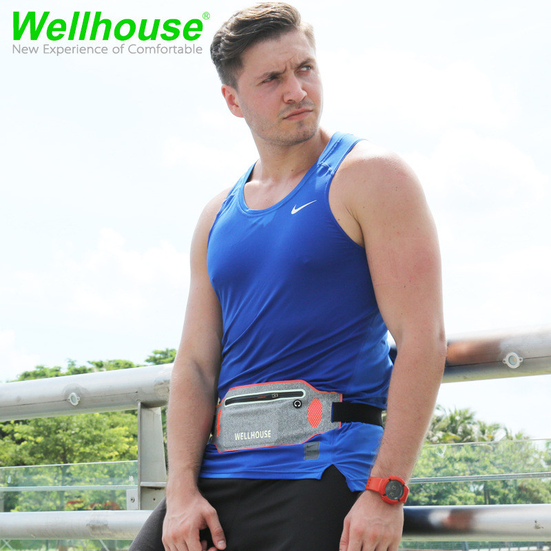 Wellhouse leve esportes cinto saco esportes ao ar livre bens lazer viagem saco de cinto do telefone móvel leve Close-fit