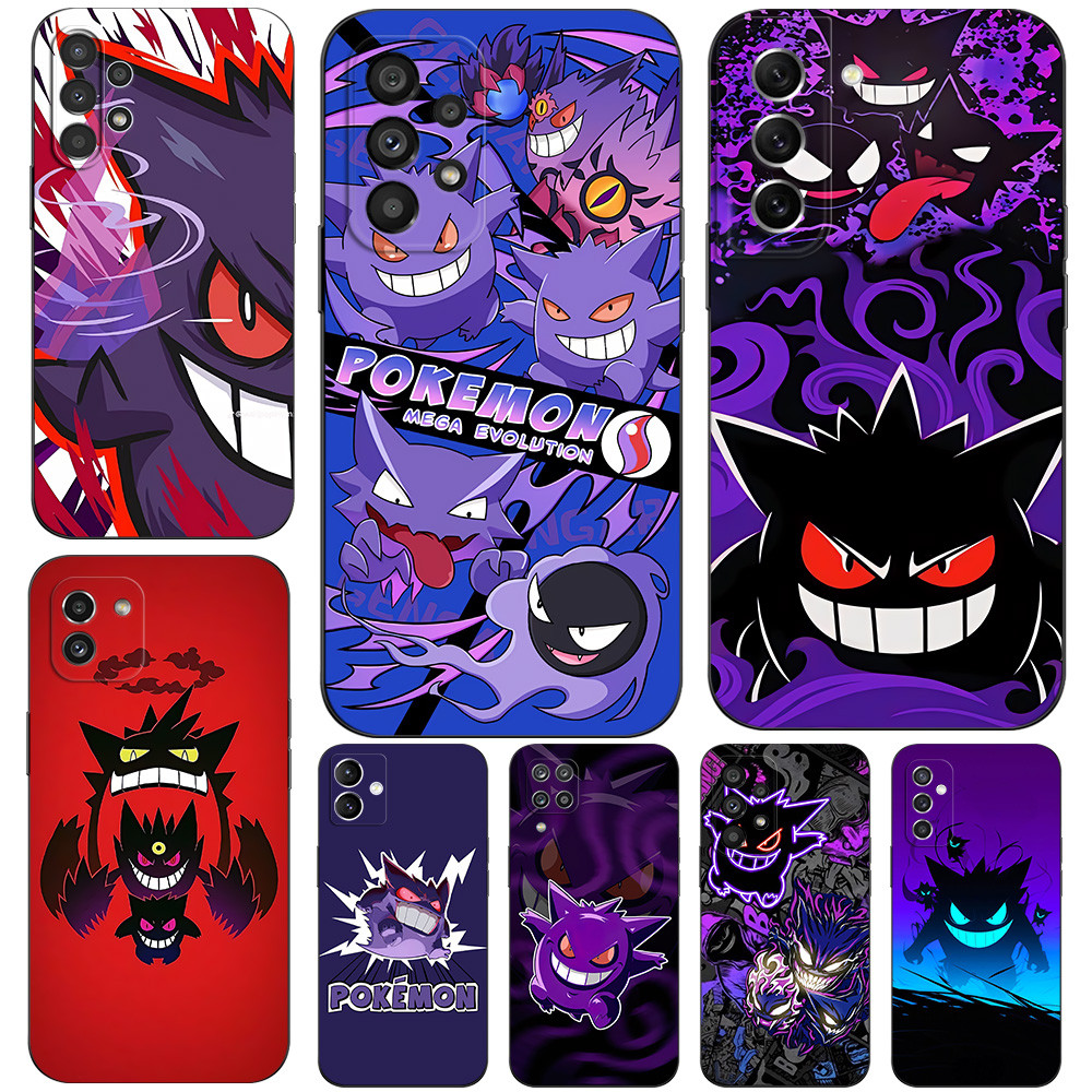 Capa Para Samsung Galaxy A23 4G LTE M34 A33 A53 A73 4G 5GSoft Silicone De Telefone Preto tpu Escuro Pokemon Gengar