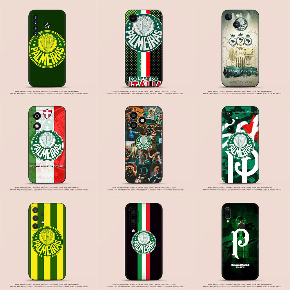 Samsung Galaxy A10 A10S A6 A6Plus A7 A8 A8Plus A9 2018 V7Q8 Palmeiras Preto Caso De Telefone Macio