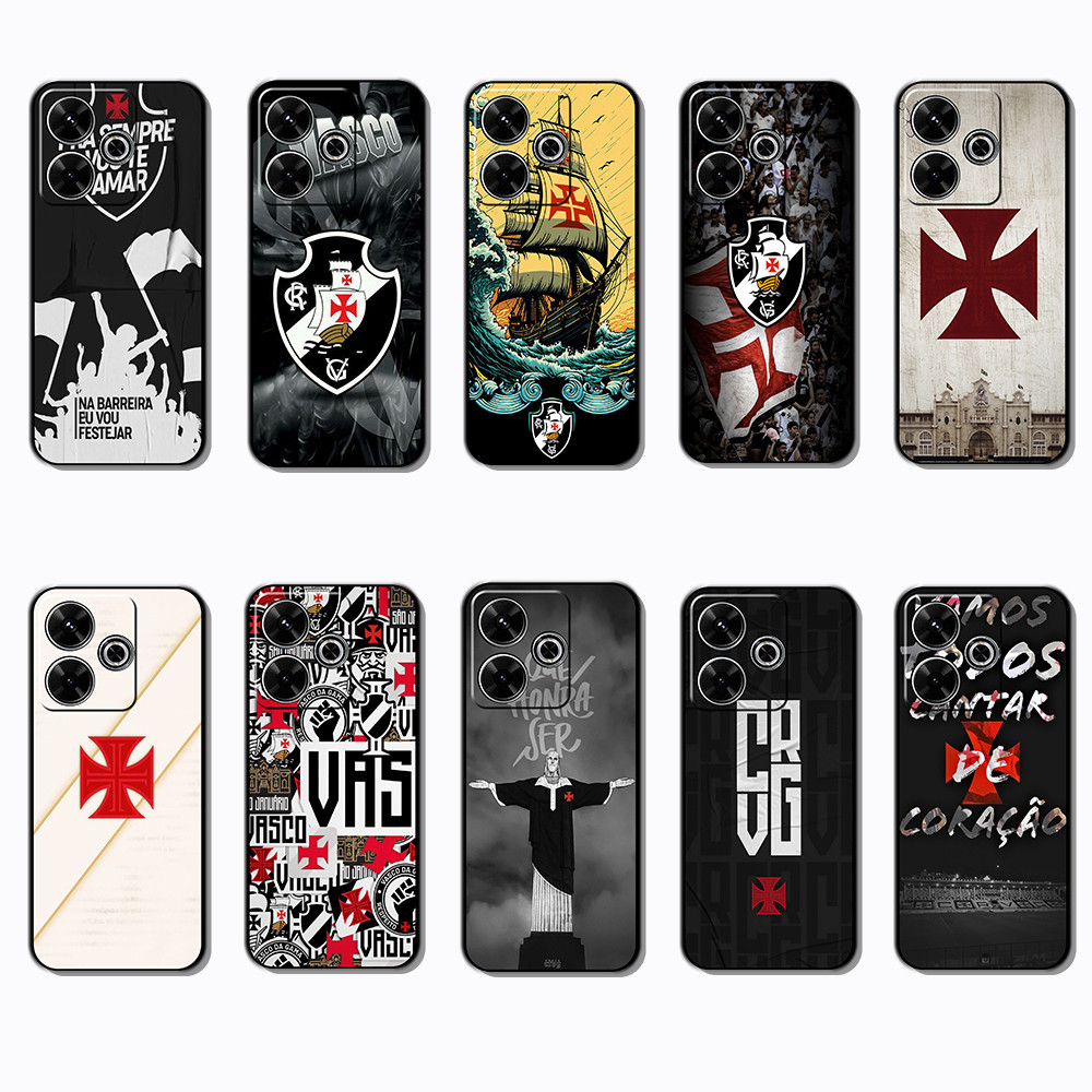 Para 3c Xiaomi Redmi 13 Note 12 Pro Plus Poco F6 M6 Vasco Capa De TPU Preta Macia