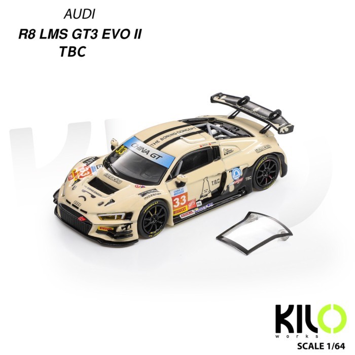 KILOworks 1: 64 Audi R8 lms GT3 EVO II TBC modelo de carro em liga