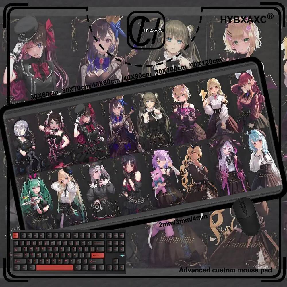 VSPO Mouse Pad VTuber Virtual YouTuber Grande Mousepad Vtb Teclado De Computador XXL Estofamento Anime Pc Acessórios De