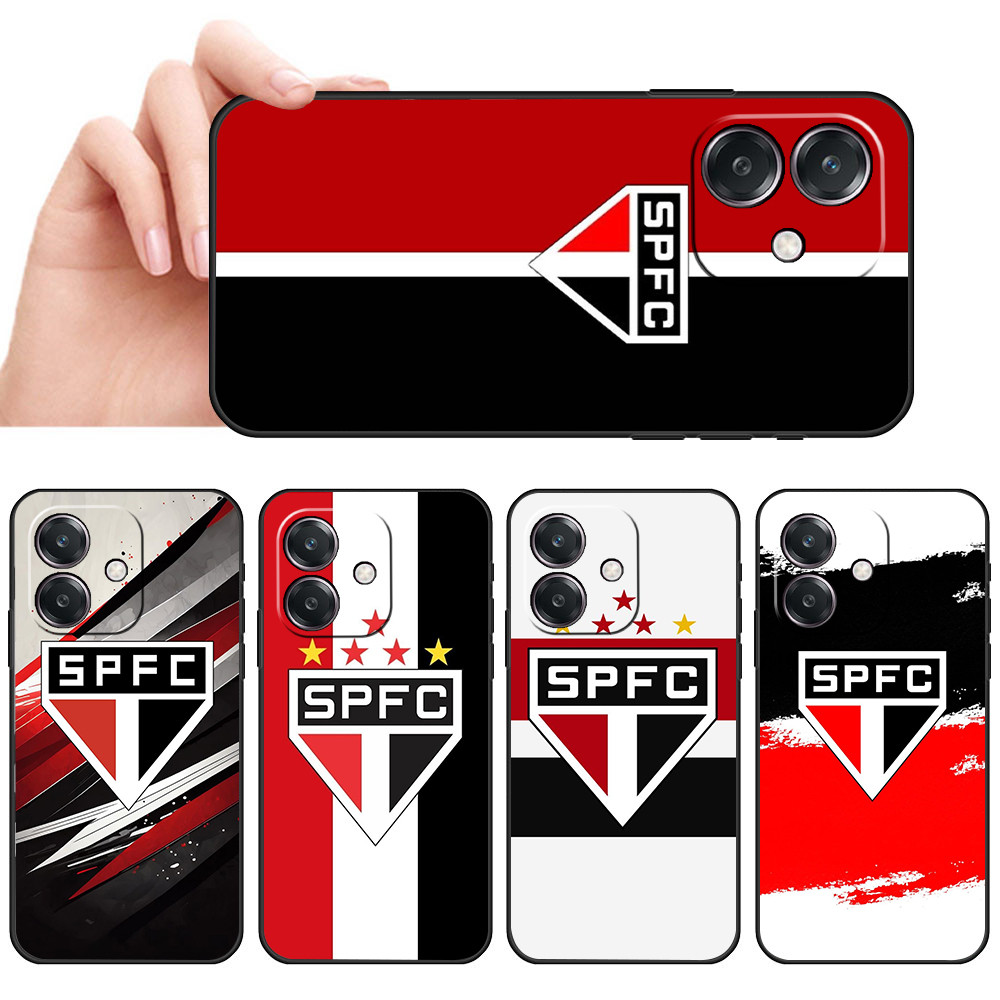 Capa De Telefone Preta Macia Para OPPO a5i Pro a5x a5 Capinha Tricolor Futebol Torcida Paulistano Protetora Anti-Queda