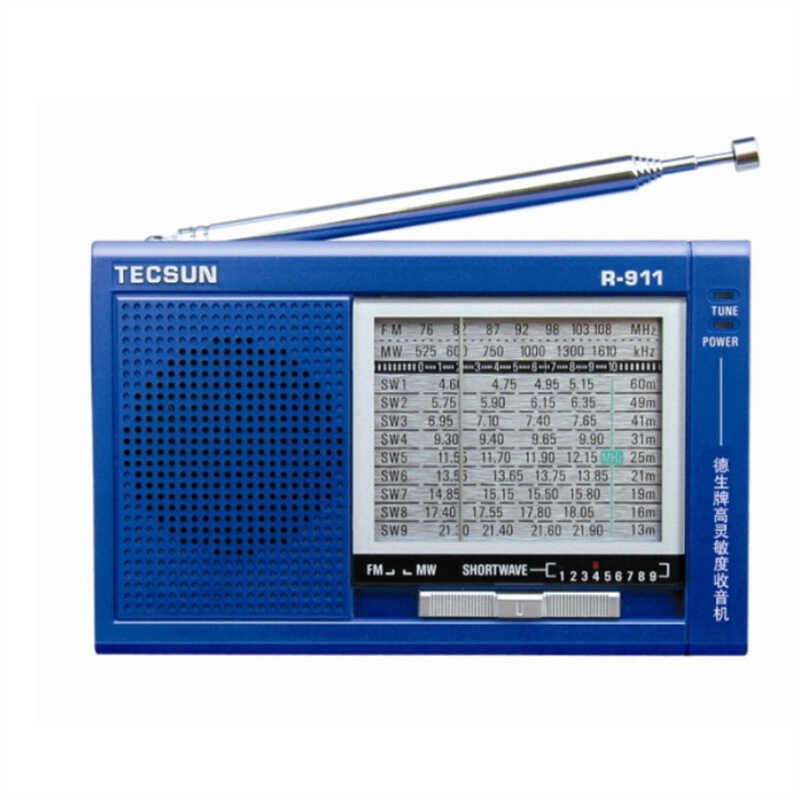 Rádio Tecsun/Tecsun R-911 de bolso de alta sensibilidade com 11 bandas