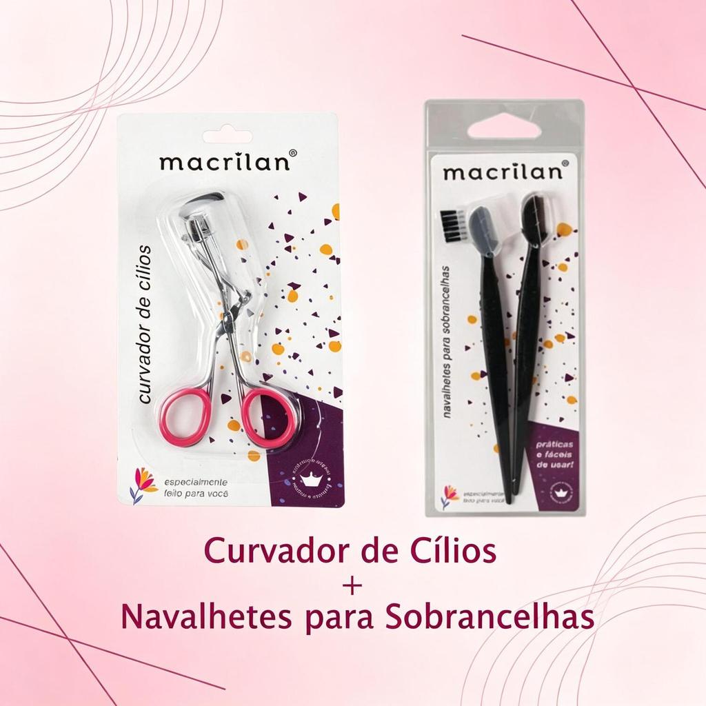 Curvador de Cílios e Navalhetes para Sobrancelhas Macrilan – Para Olhar Bem Cuidado CX-01+AC-05