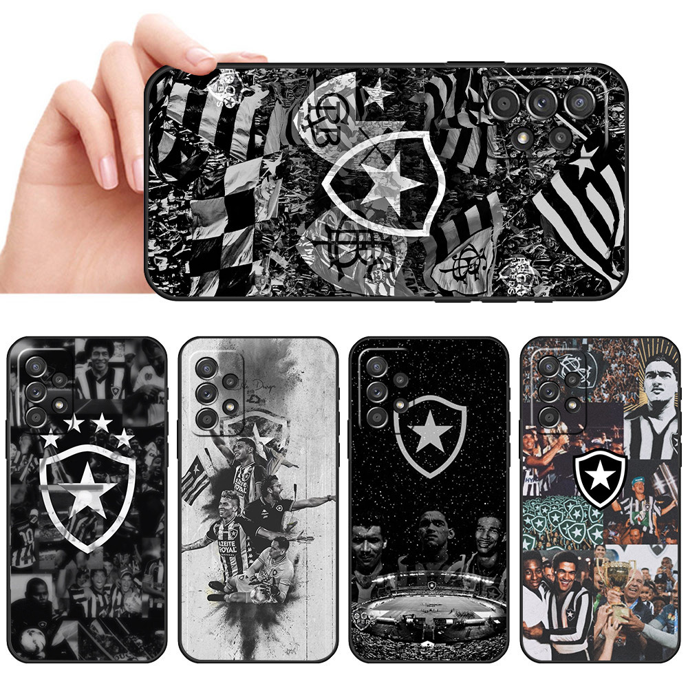 Capa De Telefone Preta Macia Para Samsung A73 M02 M20 M22 M23 M30 M30S M31 M40 M40S Botafogo RJ Preto Branco desenho Pro