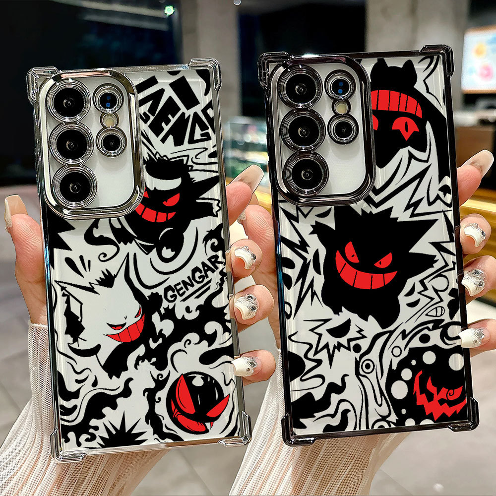 Capa Transparente Pokémon Gengar Pocket Monster Anime Para Samsung S26 Ultra A57 S24 S23 S22 S21 S25 Plus S20 S25FE S26E
