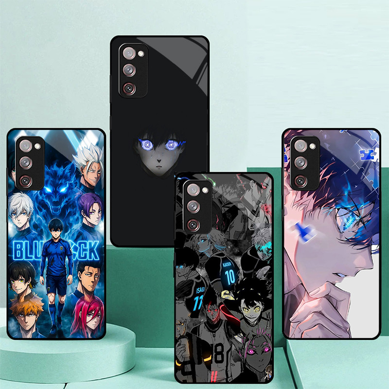 Bloqueio Azul 17 Caso De Telefone Vidro Para Samsung Galaxy S9 Plus S10 S10e S20 FE S20 S21 S22 S23 S23 S24 S25 S26 Ultr