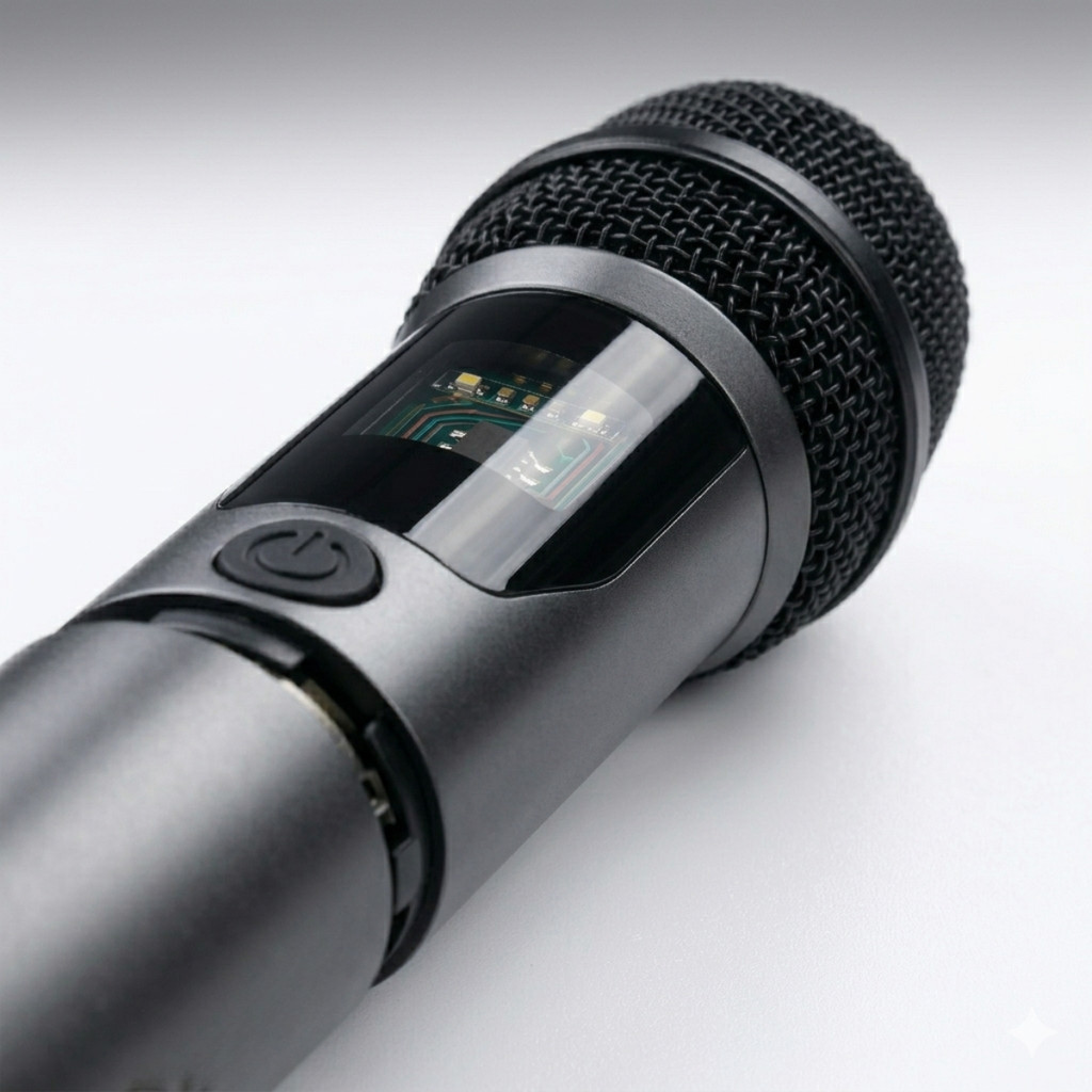 Kit 02 Microfones Sem Fio P10 Wireless Karaokê Profissional EL-5022