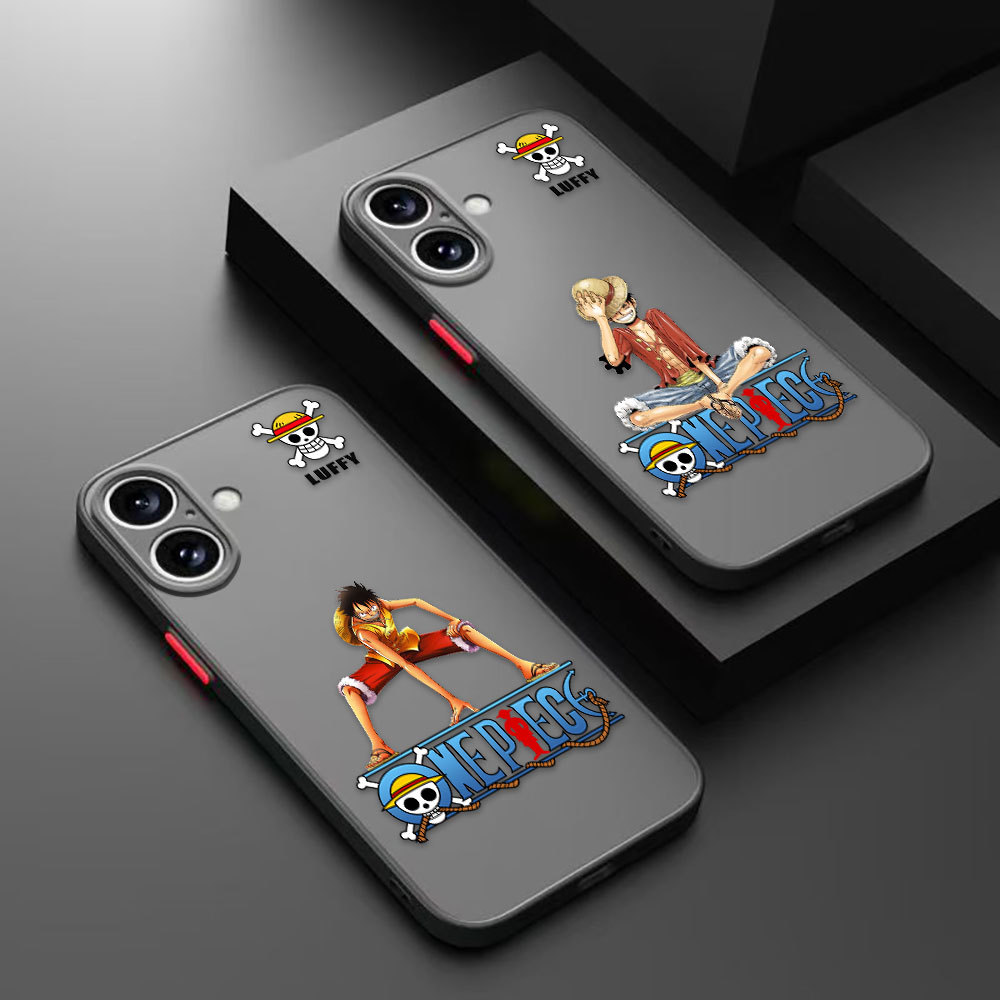 Uma Peça Luffy Zorro Ace Capa Fosca Caso De Telefone Para iPhone Apple 17 Ar 16 15 17 13 12 11 PRO MAX PLUS DIY Escudo C