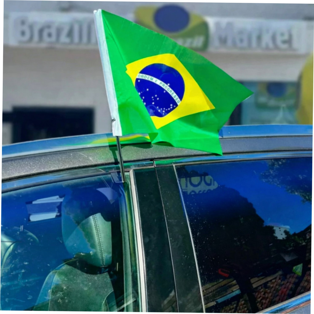 Bandeira do Brasil para Vidro de Carro – Torcida Copa do Mundo