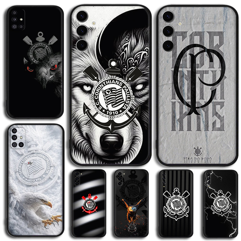 Para Samsung J5 J7 Prime Core Pro J730 S6 Edge Corinthians Invólucro 6Y10 Preto TPU Capa De Telefone De Silicone Macio