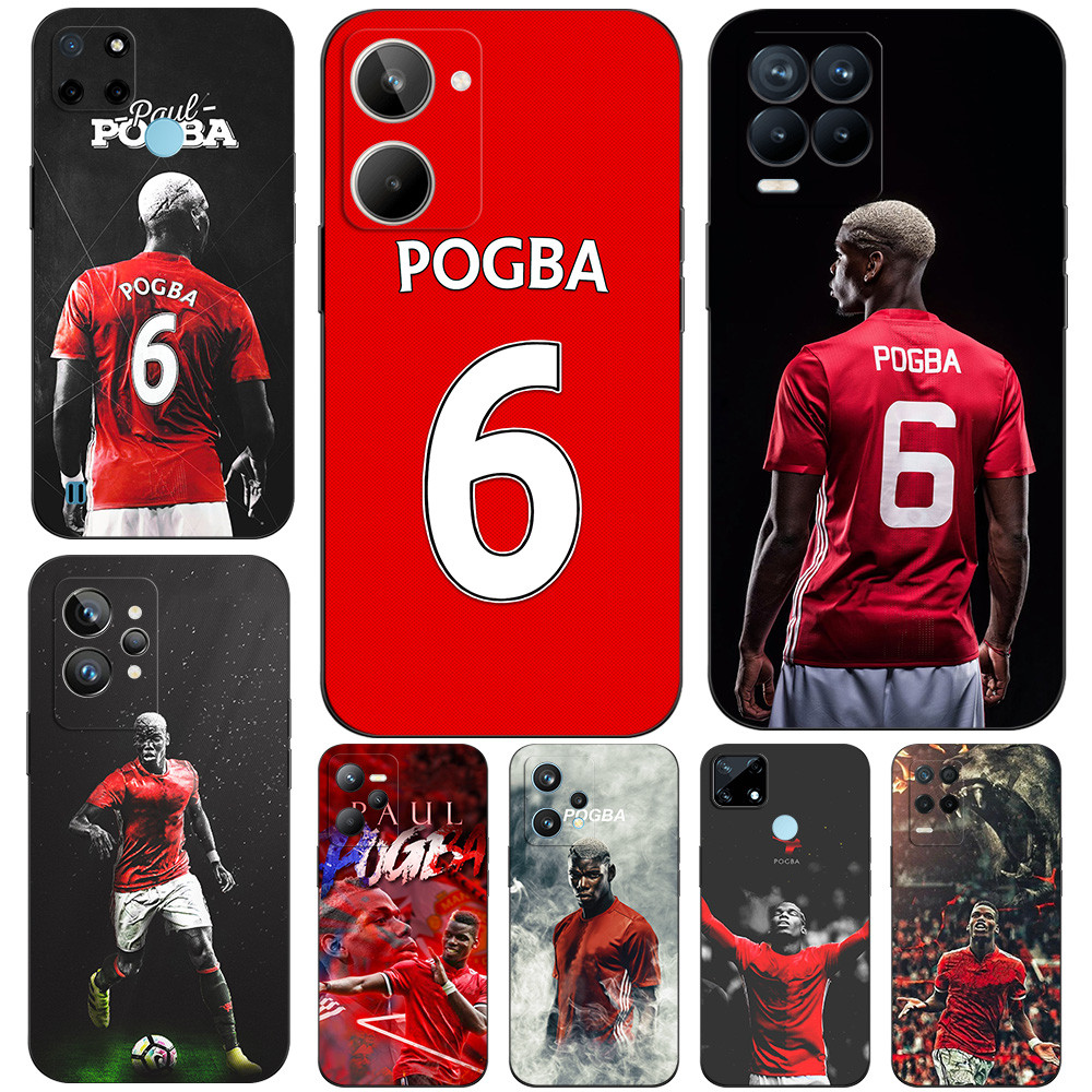 Capa Para Realme 6i 5i 5s 5 Pro 3 3i Silicone Preto Tpu Traseira Do Telefone Macio Futebol Paul Pogba