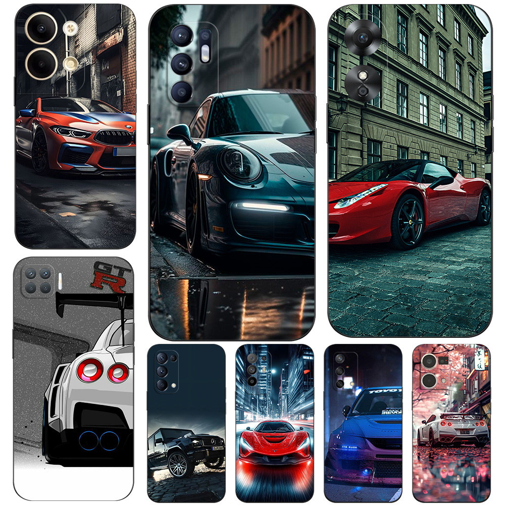 Capa Para OPPO A1K K3 K10 A77 5G 2022 Traseira Do Telefone Silicone Macio Preto Tpu Músculo Moda Carro