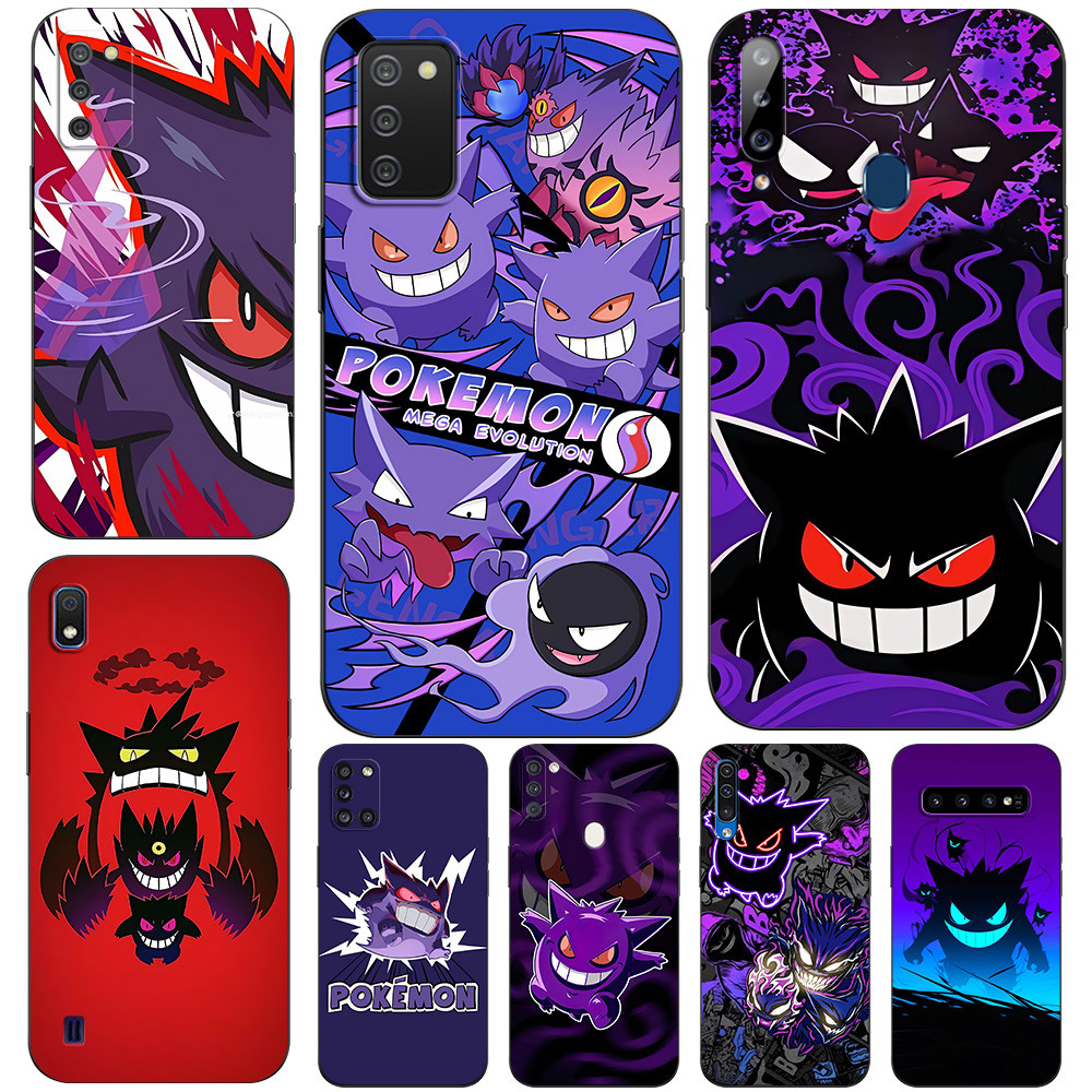 Capa Para Samsung Galaxy S10 4G S10 Plus S10e S10 LITE Traseira De Telefone Silicone Macio Preto tpu Escuro Pokemon Geng