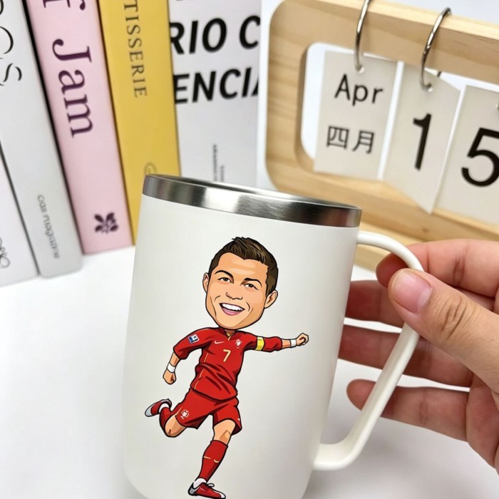 Cristiano Ronaldo Real Madrid Caneca Copo De Água Periférica Estrela De Futebol Mesmo Estilo Lembrança Da Copa Do Mundo