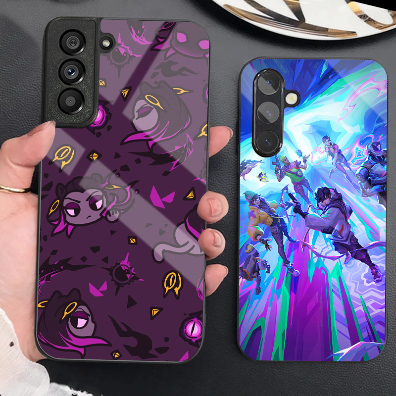 VALORANT 06 Capa De Telefone De Vidro Para Samsung Galaxy S9 Plus S10 S10e S20 FE S20 S21 S22 S23 S23 S24 S25 S26 Ultra
