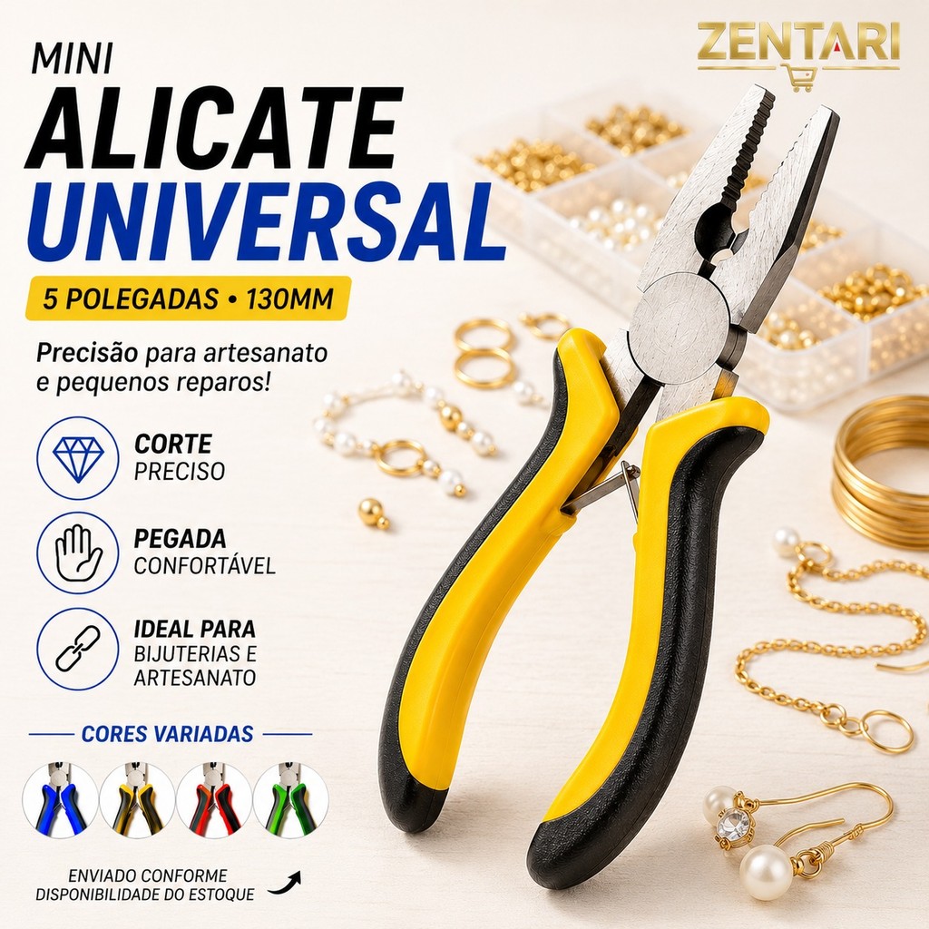 Mini Alicate Universal 5 Polegadas Para Bijuteria Artesanato Reparo Precisão