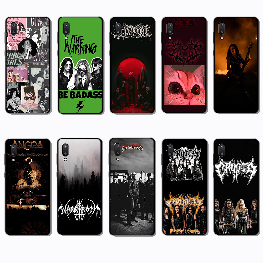 Para 3c Samsung Galaxy A01 A02 A6 A7 A8 Plus A9 A21 A60 M40 Banda nervosa Macio Preto TPU Caso