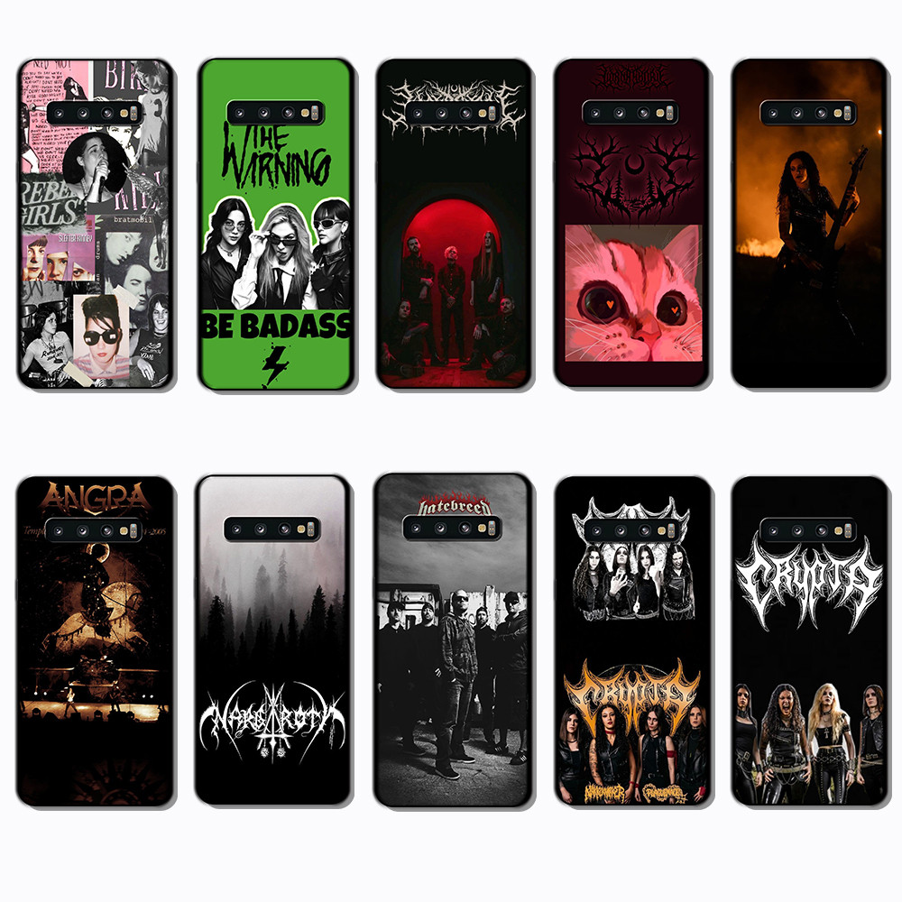 Para 3c Samsung Galaxy S7 Edge S8 S9 S10 Plus S10E Banda nervosa Capa De TPU Preta Macia