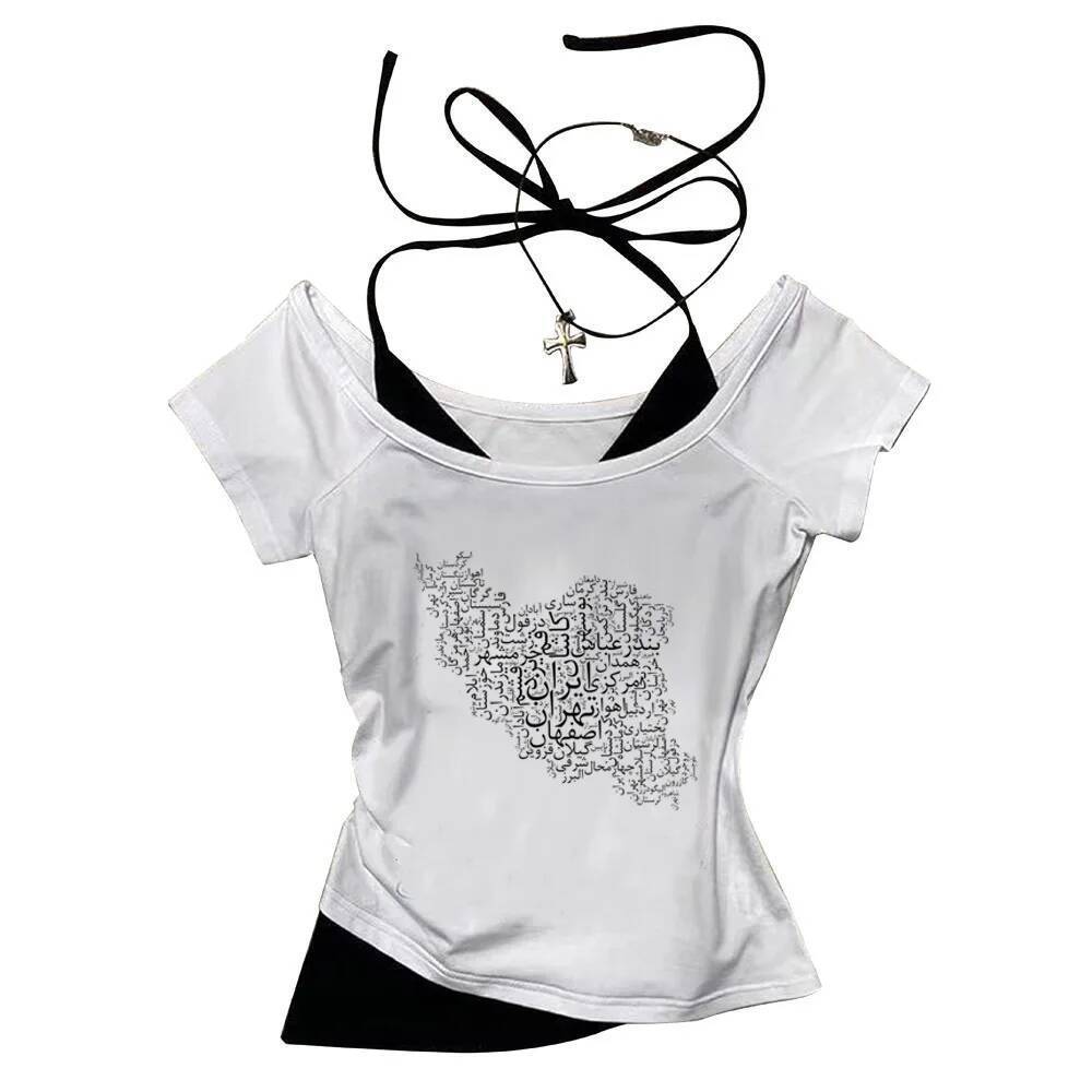 Leão E Sol Irã Colheita Topo shoujo Menina Estilo babydoll Fino Ajuste Bonito Grunge Verão harajuku Coquete Fada Roupas