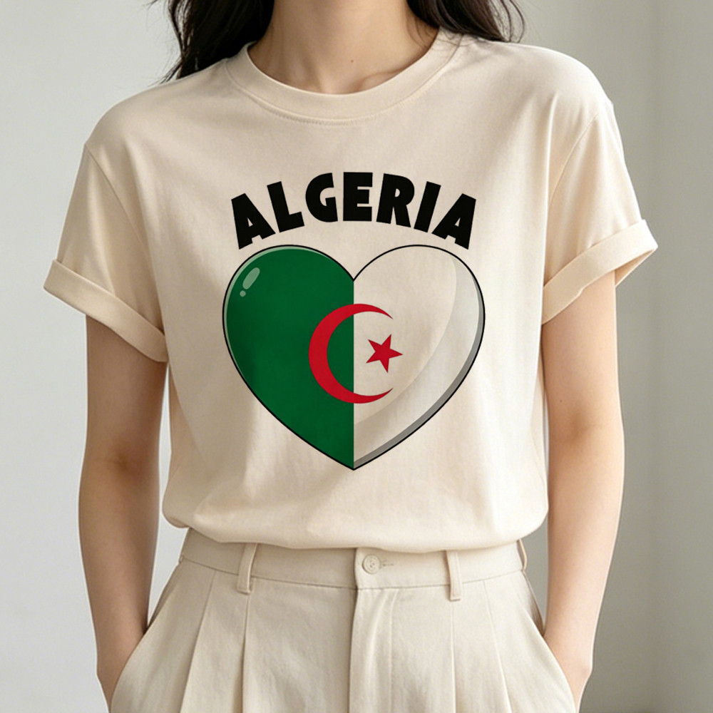 Camisa Da Argélia shoujo manga Estética Verão Camiseta meme y2k 80s Folga baddie