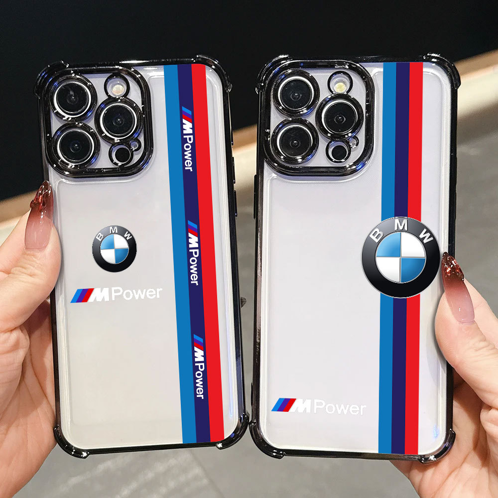 Capa Anti-Choque Para Carro BMW M Power Cool Samsung A57 A37 A27 A17 A07 A56 A36 5G A52S Material Macio A06 A55 A54 A53