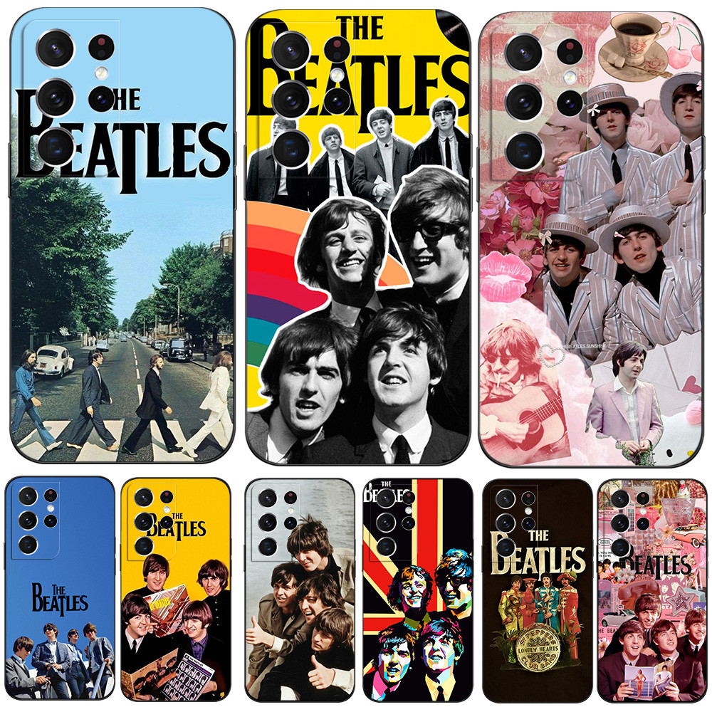 Capa Para Samsung Galaxy S23 Plus Ultra Silicone Telefone Traseira Preto Tpu Os Beatles Música John Lennon Paul Rock Ban
