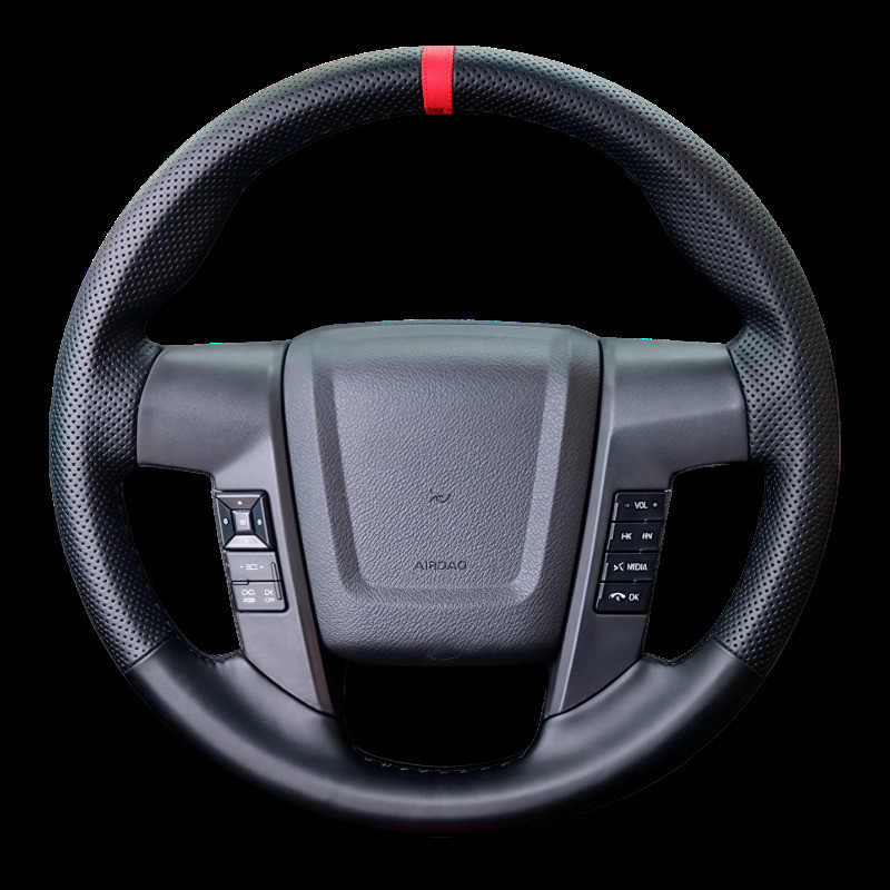 Capa De Volante De Carro Costurada À Mão Personalizada De Couro Artificial DIY Para Ford F150 F-150 SVT Raptor 2010 2011