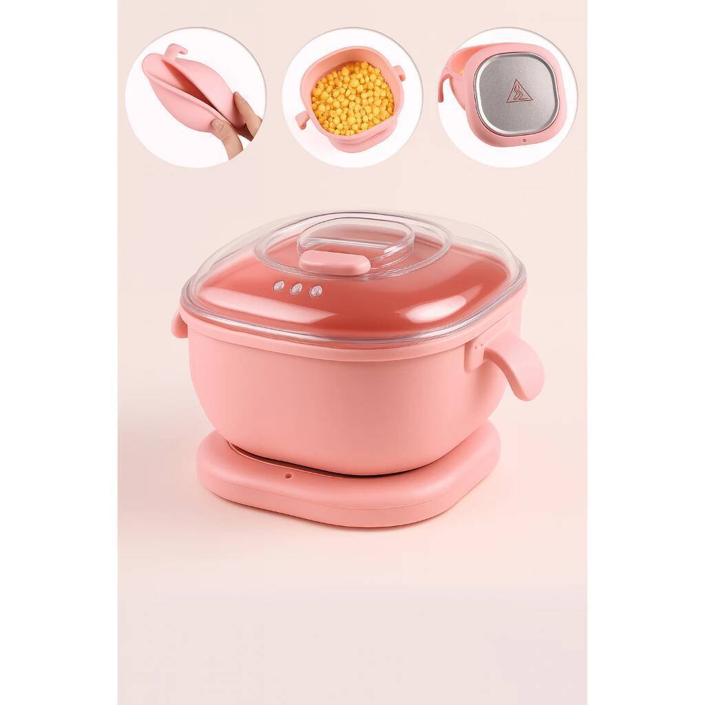 Aquecedor de Cera Silicone Dobrável Bivolt Rosa e Roxo - Fácil Limpeza e Portátil