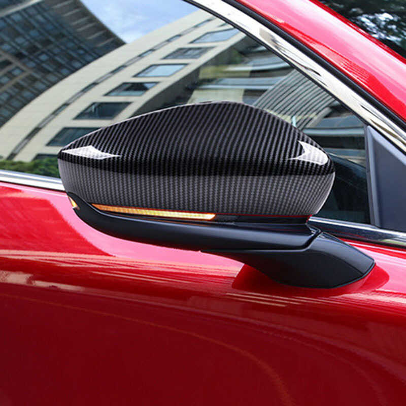 Adequado para 2020 Mazda CX-30 modificado fibra de carbono porta tigela adesivos cx30 quadro de luz espelho retrovisor d
