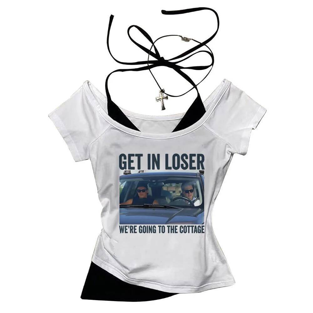 top cropped Rivalry Aquecido vintage Grunge Streetwear 2000s Coquete Cortado Fofo 2025 Roupas Femininas