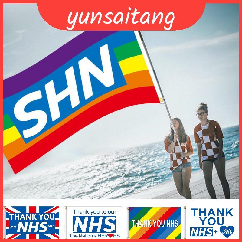Banner De Agradecimento De Apoio Nhs Para Hospitais E Funcionários 3x5 Pés De Poliéster