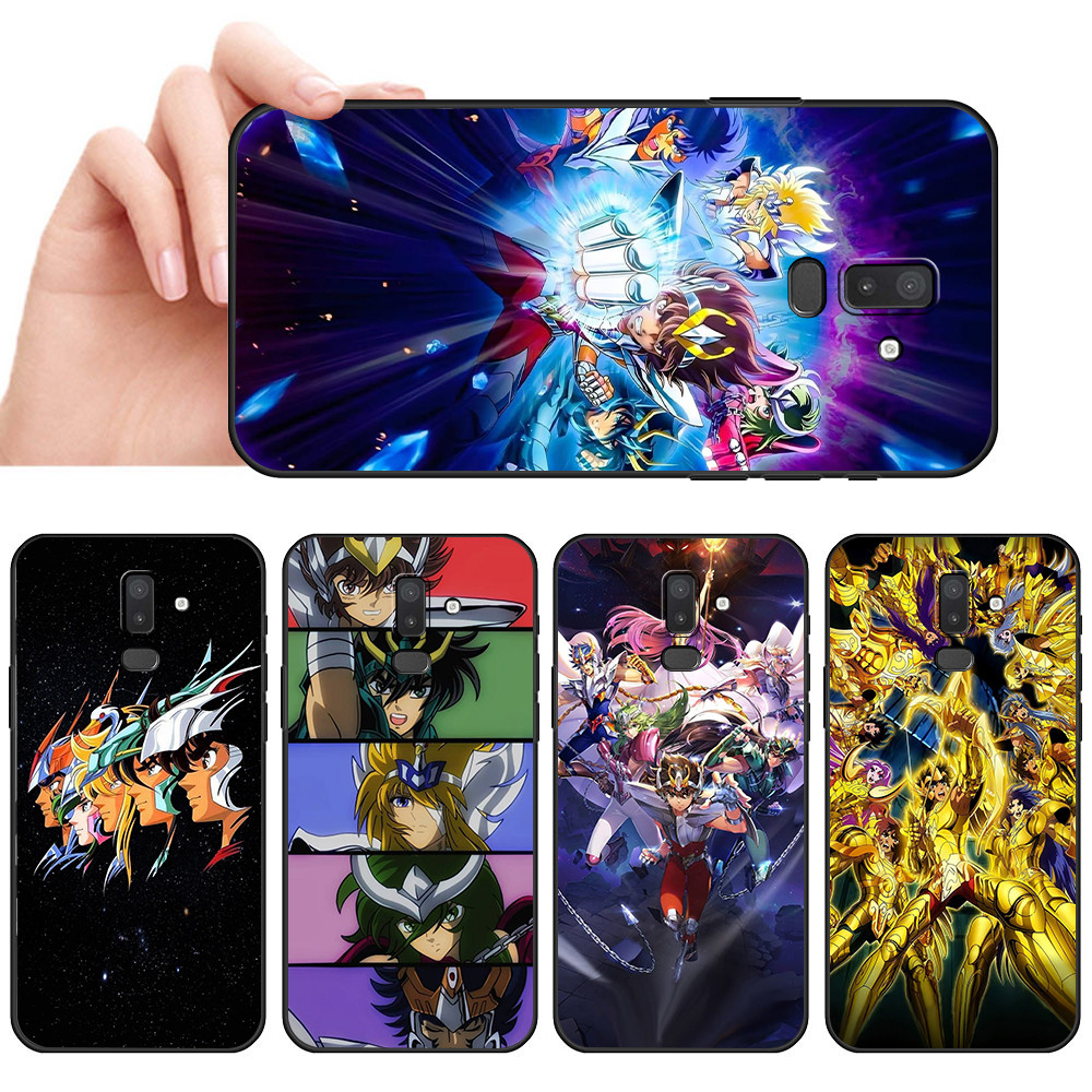 Capa De Telefone Preta Macia Para Samsung J4 J5 J6 Plus Prime J7 Core Pro J8 Anime Guerreiro Clásico Cavaliers do Zodíac