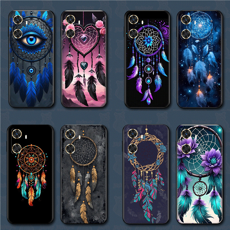 Para Huawei P10 P20 P30 Lite Pro Y5P Y6P Y7A Y8P TPU Escudo Preto Caso De Telefone Macio Capa Protetora Elegante Mandala