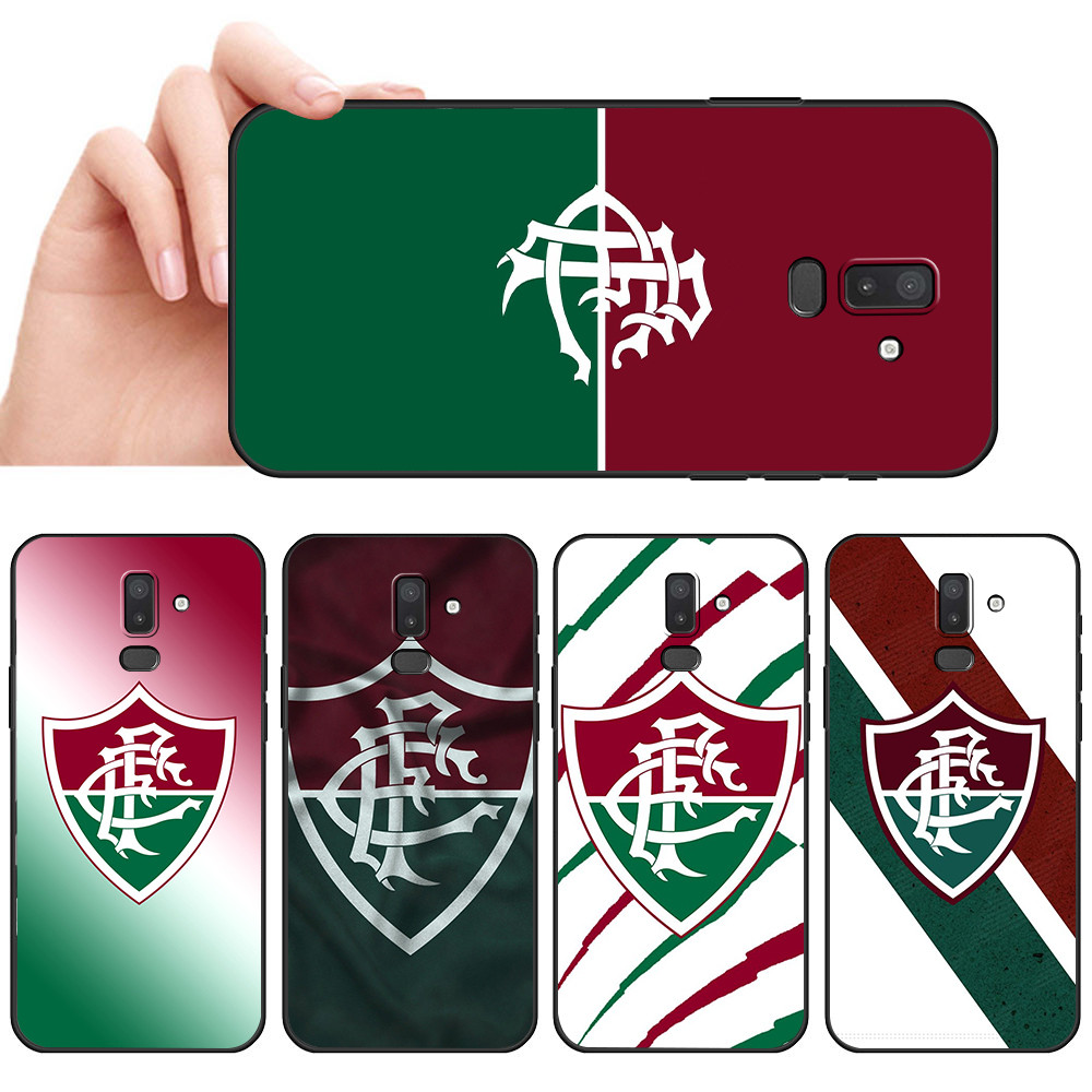 Capa De Telefone Preta Macia Para Samsung J4 J5 J6 Plus Prime J7 Core Pro J8 Capinha Verde e Graná Futebol Torcida Trico