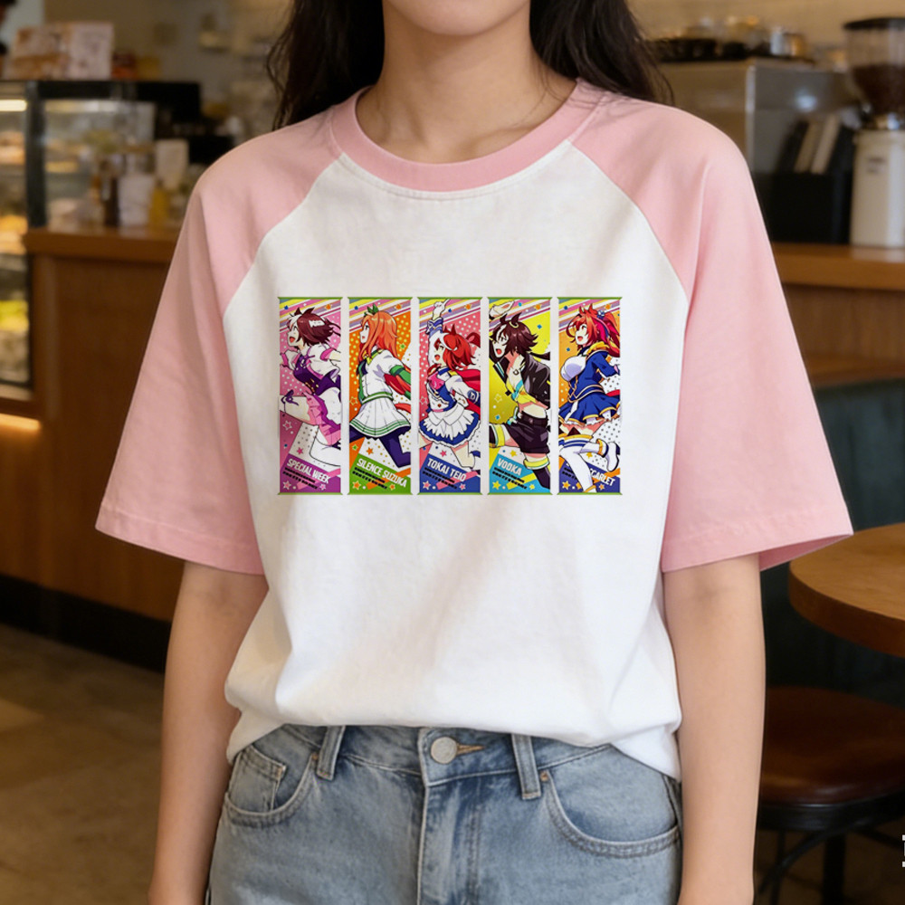 Umamusume Pretty Derby t Camisa shoujo meme Japonês y2k grunge Estética Camiseta gyaru Jojofuku emo kawaii