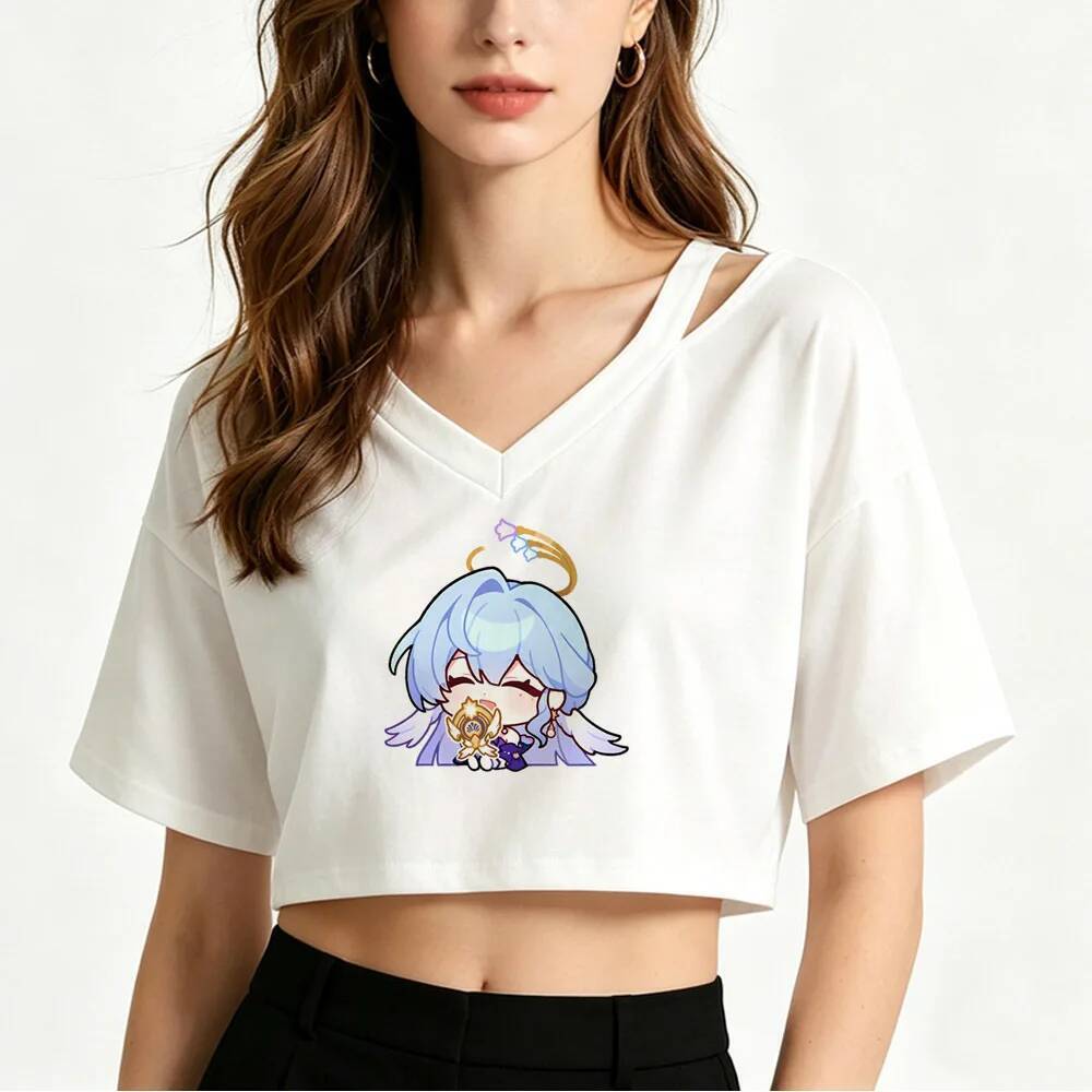 Honkai Star Rail cropped top Feminino Engraçado Camisa Gótica Japonesa grunge Liquidação Vendas streetwear emo Joujifuku