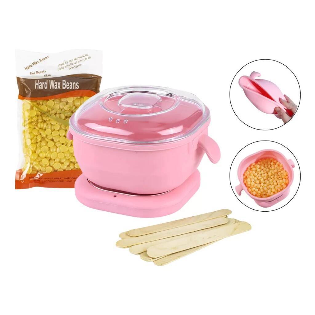 Aquecedor de Cera Bivolt 110V-220V Dobrável - Rosa e Roxo Silicone Portátil Fácil de Limpar