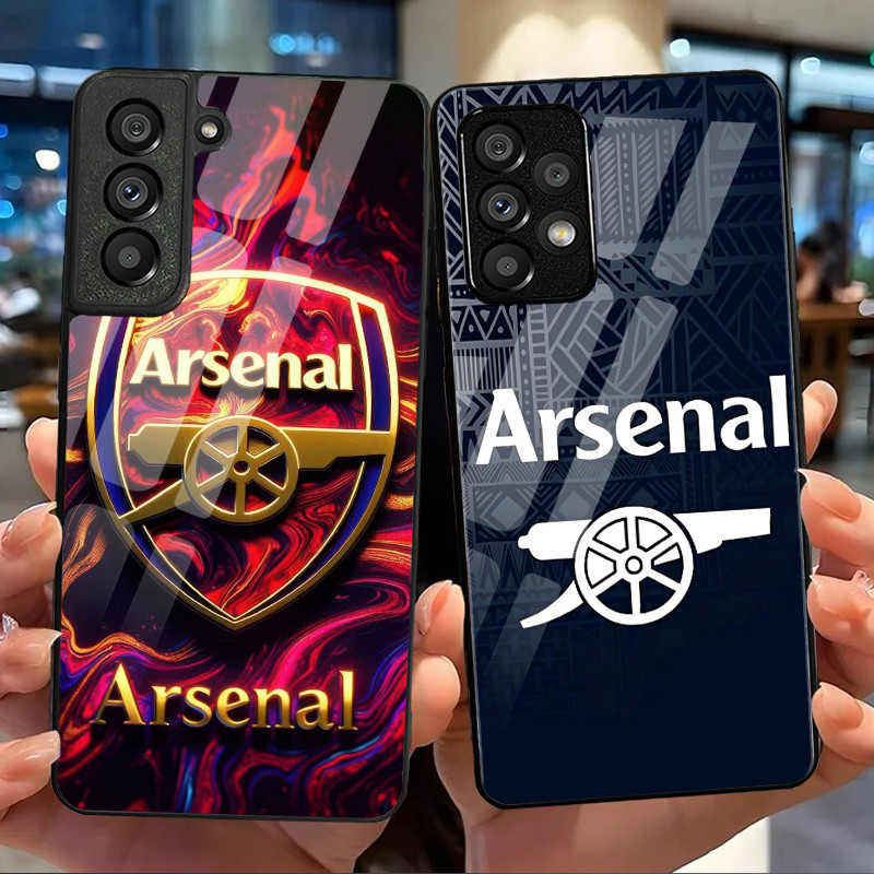 Arsenal 15 Caso De Telefone Vidro Para Samsung Galaxy S9 Plus S10 S10e S20 FE S20 S21 S22 S23 S23 S24 S25 S26 Ultra Capa