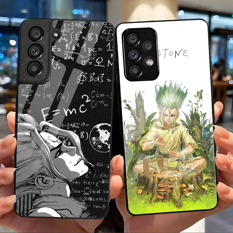 dr stone 05 Capa De Telefone De Vidro Para Samsung Galaxy S9 Plus S10 S10e S20 FE S20 S21 S22 S23 S23 S24 S25 S26 Ultra