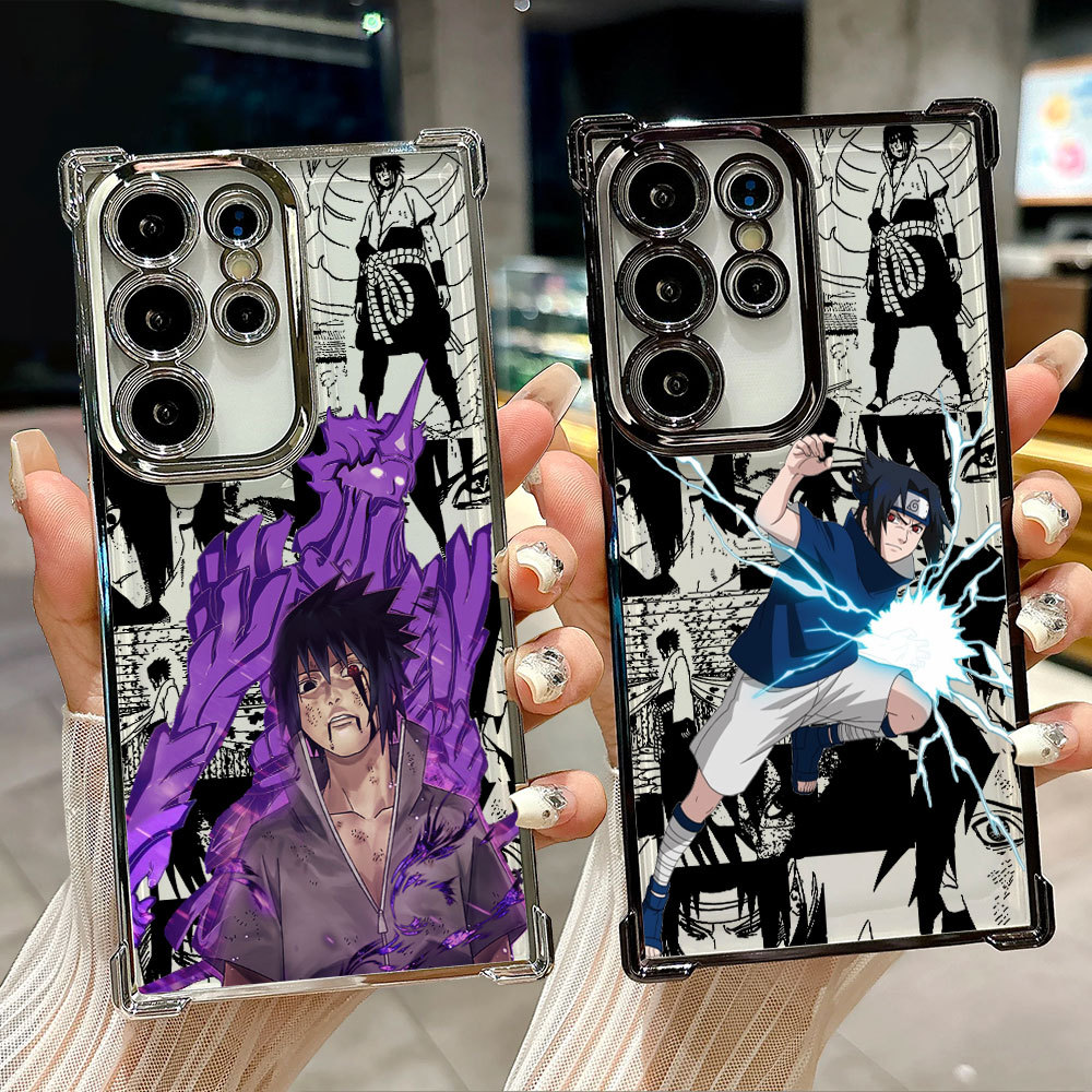 Uchiha Sasuke Anime Naruto Capa Transparente Para Samsung S26 Ultra A57 S24 S23 S22 S21 S25 Plus S20 S25FE S26EDGE A37 L