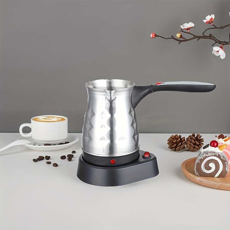 Padrão europeu padrão britânico Mini cafeteira de Metal com alça pote portátil elétrico turco cafeteira chá pote elétric