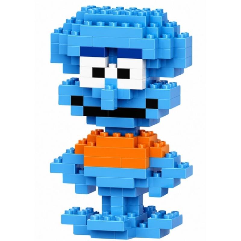 Mini Blocos de Montar Lula Molusco 145 Peças | Boneco Colecionável BRICKS ABS Decorativo