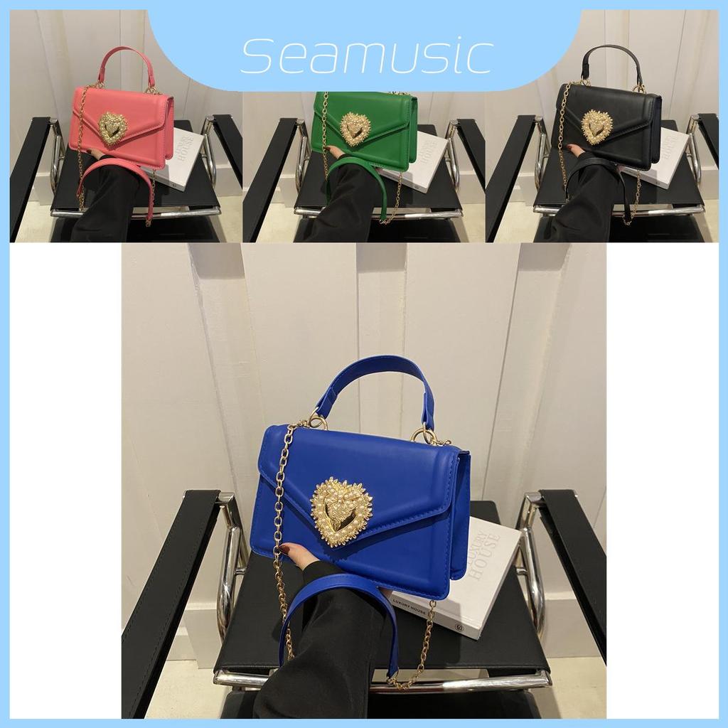 Nova Moda Feminina Bolsa De Ombro Couro Do Plutônio Corrente Bloqueio Múltiplas Cores