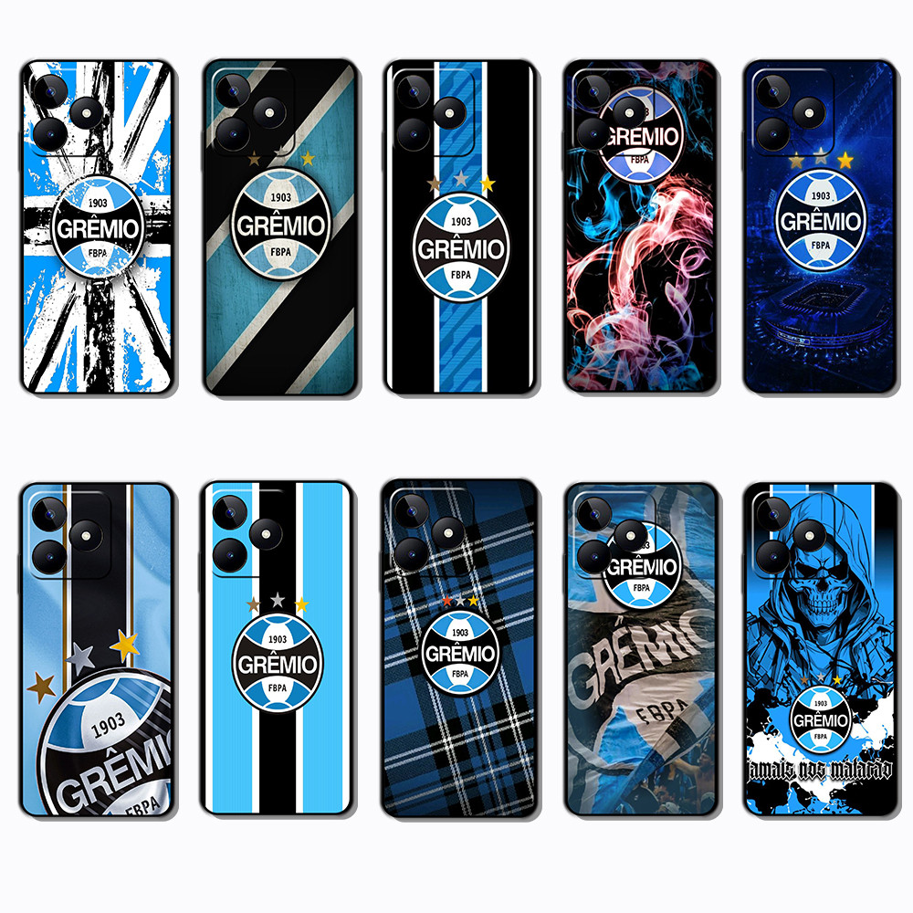 Para 3c Realme C53 C51S C51 C63 C61 C63 C85 C75X C75 C71 gremio fbpa Macio Preto TPU Caso