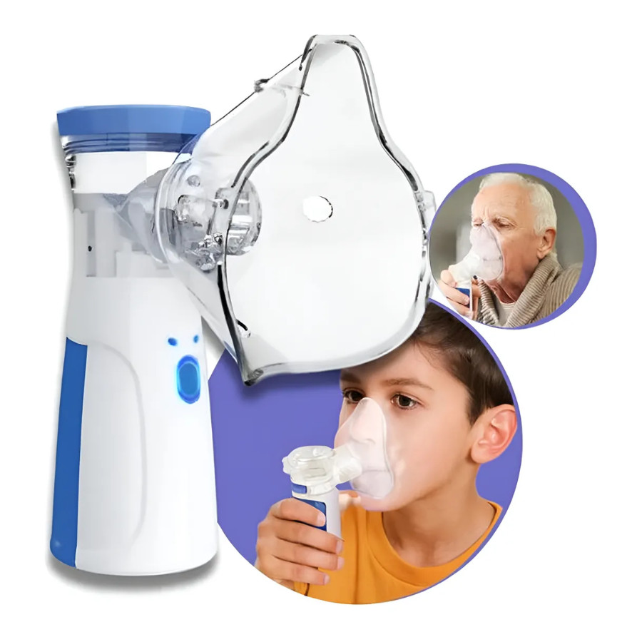 Inalador Portátil Nebulizador Ultrassônico Adulto Infantil USB e Pilha
