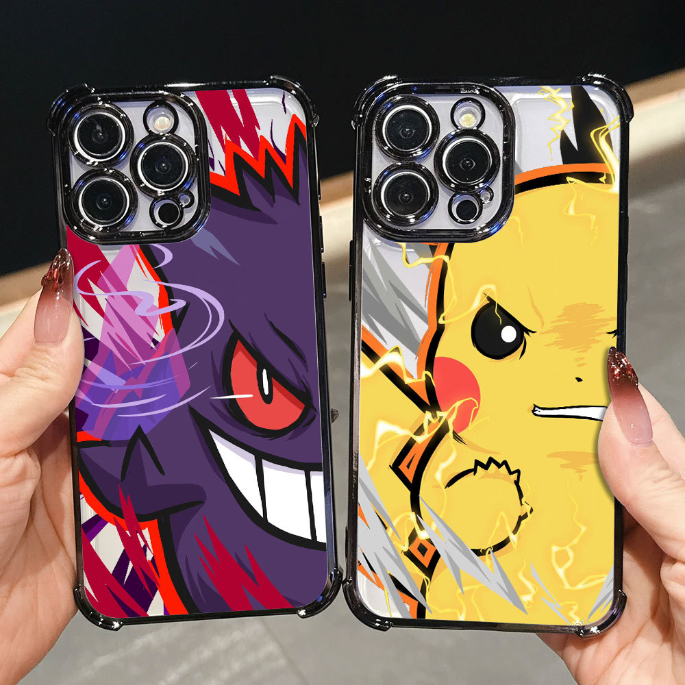Capa Anti-Choque Pokémon Gengar Pikachu Pocket Monster Para Samsung A57 A37 A27 A17 A07 A56 A36 5G A52S Material Macio A