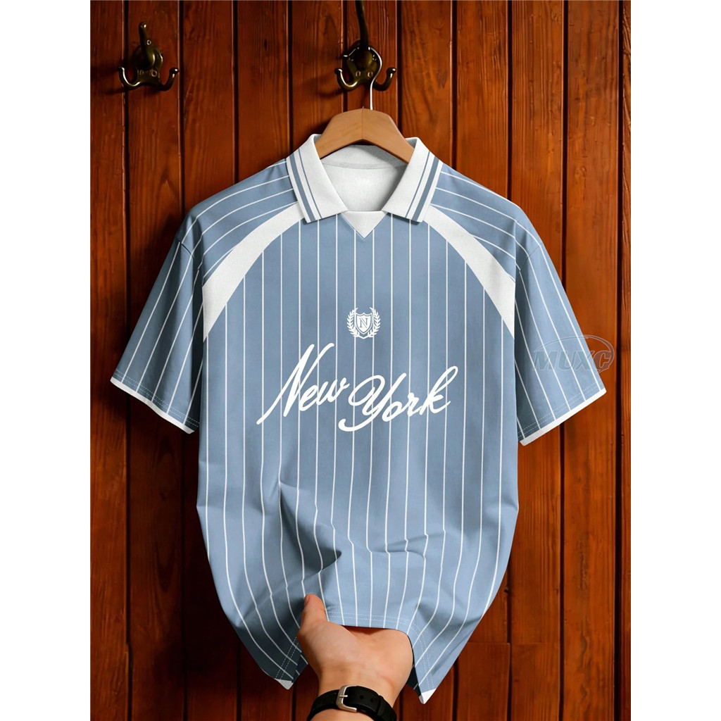Camisa Polo Retrô Personalizada Gratuita , Manga Curta 10 Colorblock , Gráfico Da Seleção Nacional Cinco Estrelas , Cami
