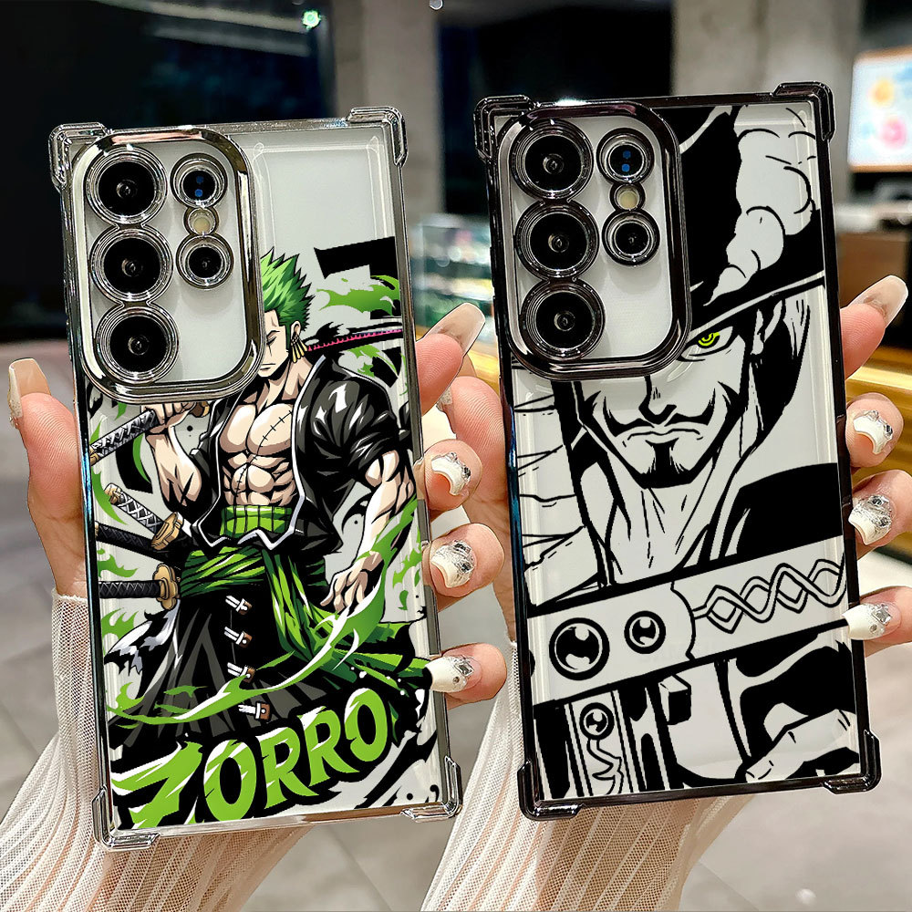 Capa Transparente De Anime Zoro Dracule Mihawk Para Samsung S26 Ultra A57 S24 S23 S22 S21 S25 Plus S20 S25FE S26EDGE A37